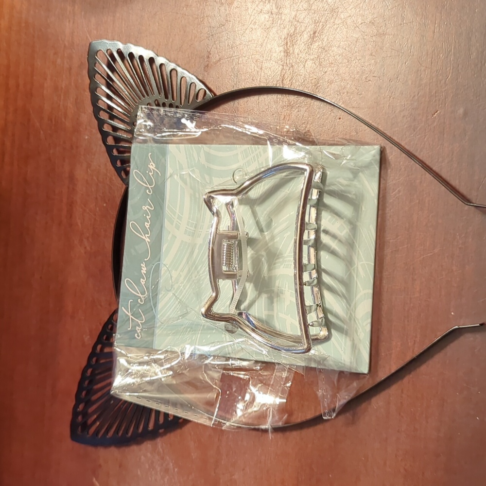 Cat Lady box bundle of Metal Cat Ears and hair clip